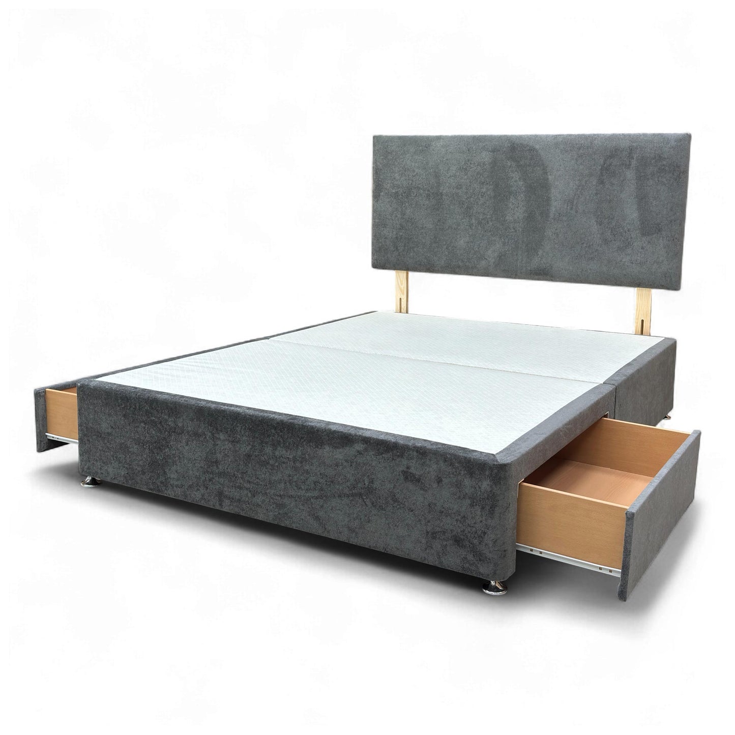 Image of the divan base showing the two drawers on one side.