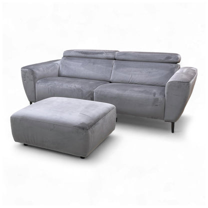 Side profile of the Nicoletti ‘Milano’ Sofa, illustrating the depth, height, and the shape of the modern English armrests.