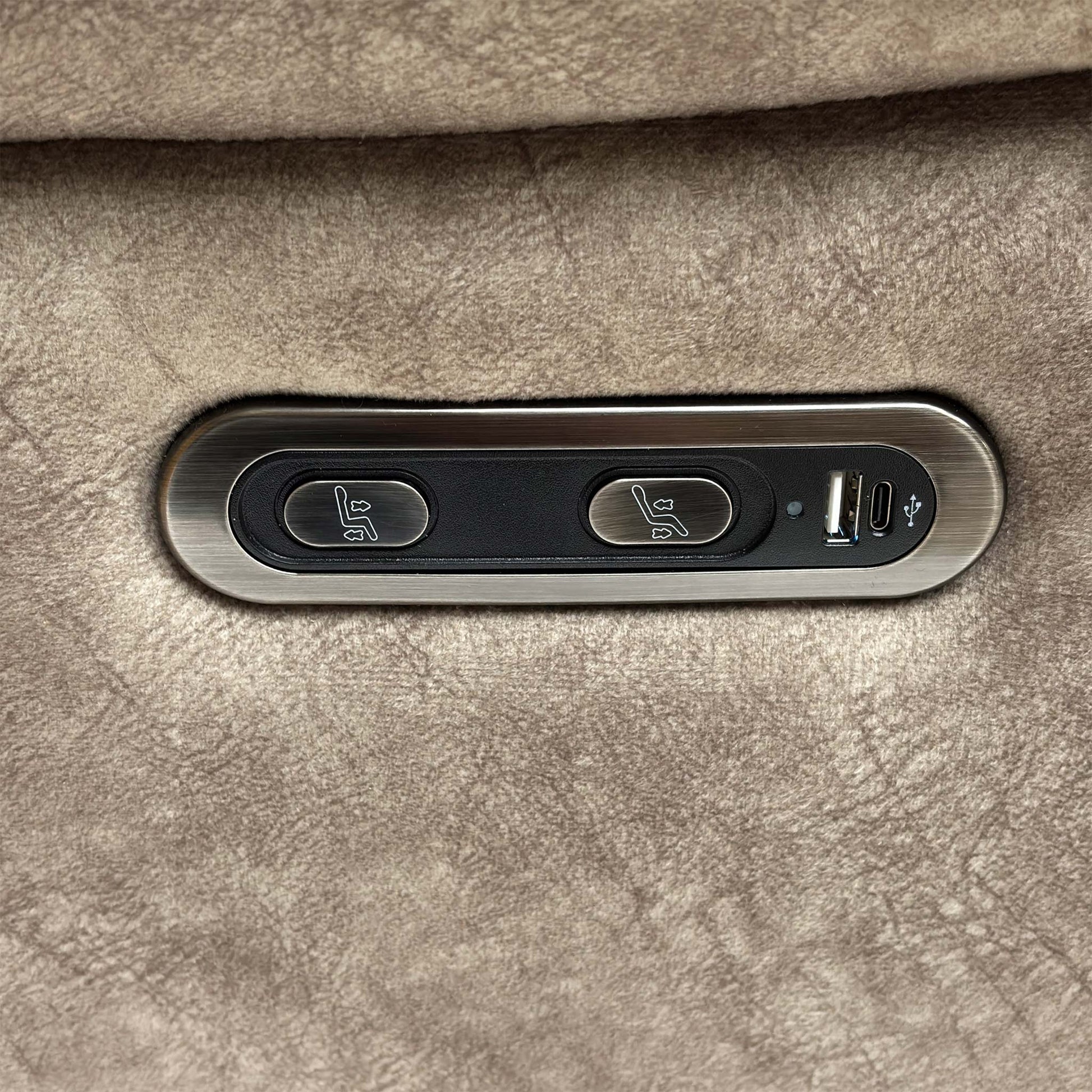 Close-up texture shot of the Marble Charcoal Grey Velvet fabric & Control