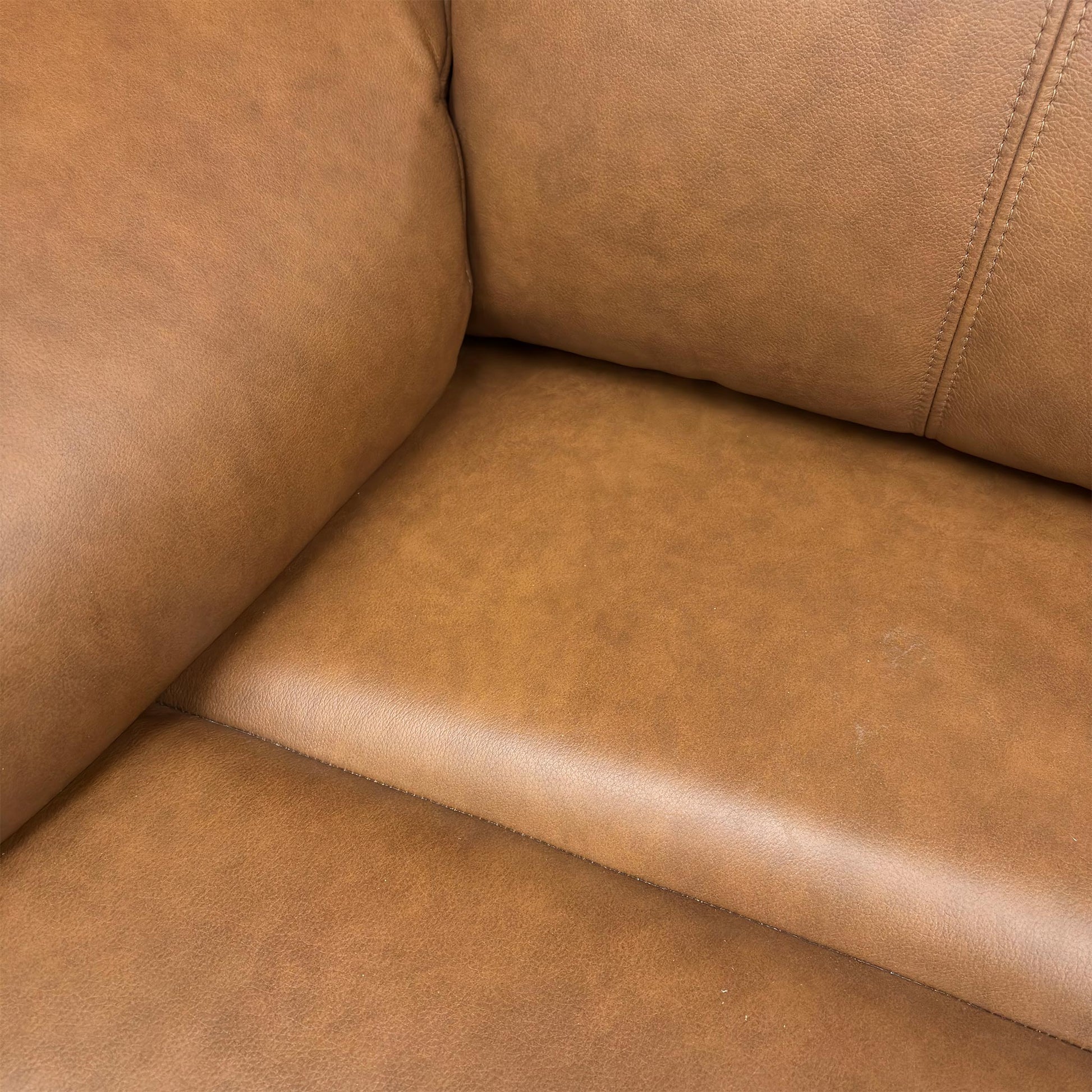 Full view of the G Plan 'Kingsbury' Power Recliner Chair in Texas Tan Brown Leather.