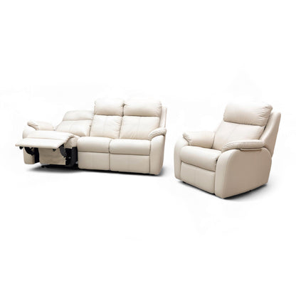 Side view of the 3 Seater Sofa with the recliner mechanism extended.