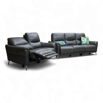 Full front view of the 3-seater and 2-seater sofas together.