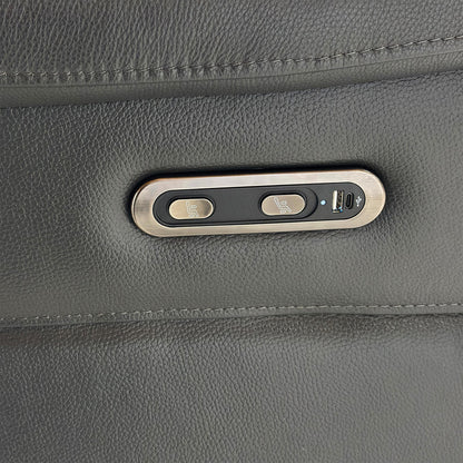 Detailed view of the power recliner controls located on the side of the ‘Daytona’ sofa.