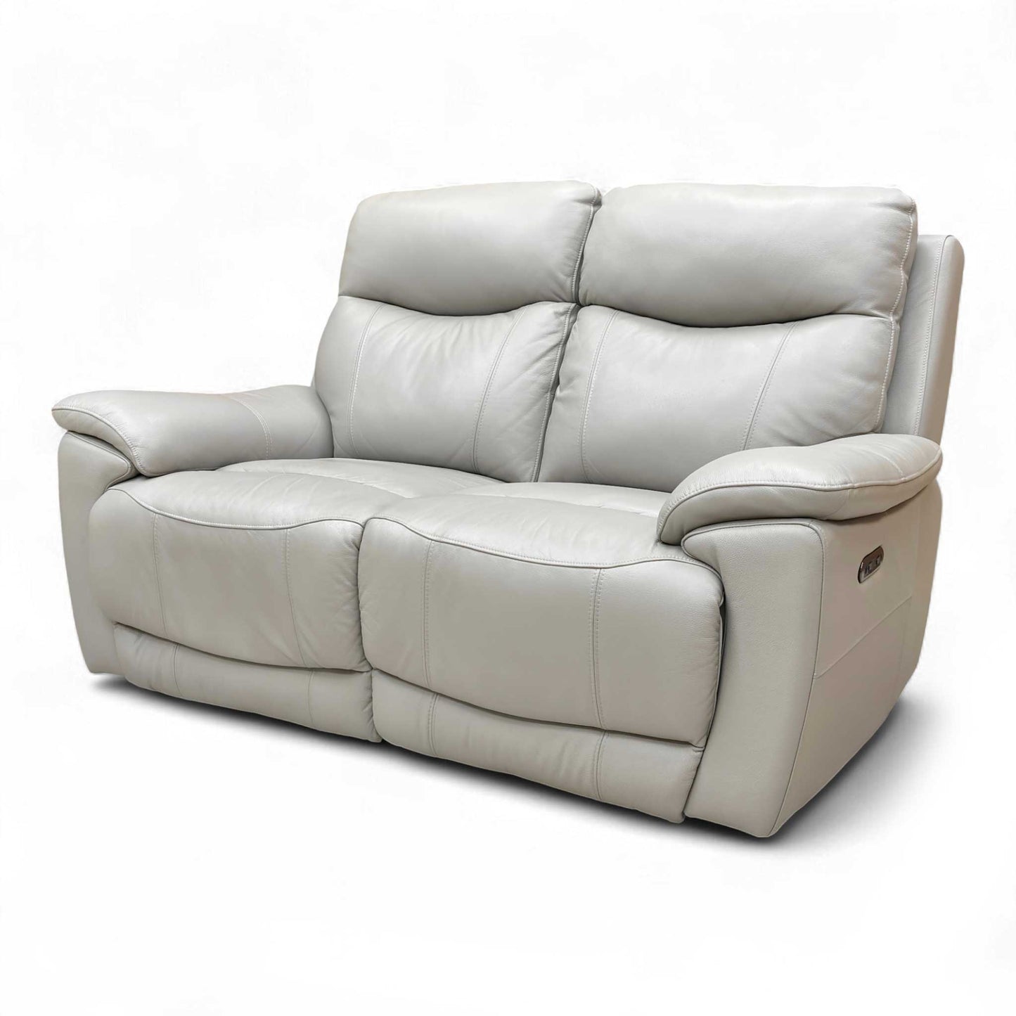 Side profile of the sofa, showing the generous armrest and overall dimensions.
