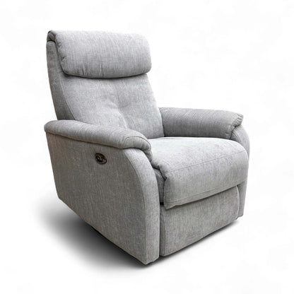 Side view emphasizing the High Back Design of the armchair, offering improved lumbar support.