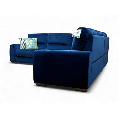 Detail shot of the plush, sprung seat and back cushions, designed for even weight distribution and support.