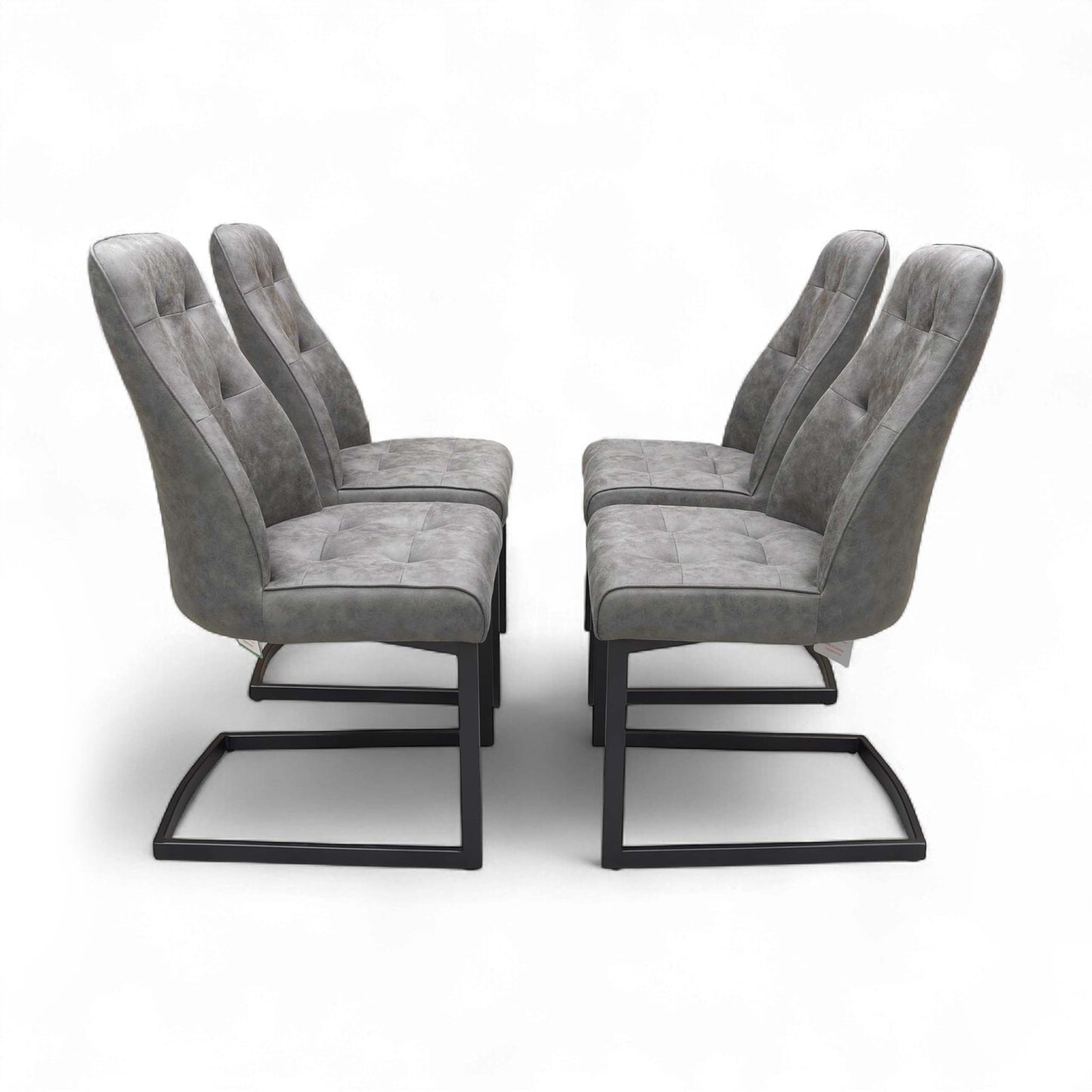 Full front view of a single dining chair.