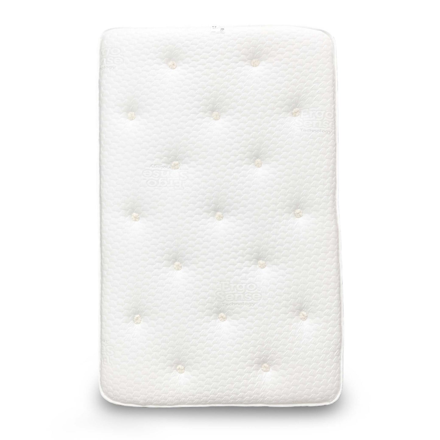 Full view of the Small Double 'Sleep Story Ergonomic' Mattress, showcasing its supportive structure and breathable stretch fabric cover.