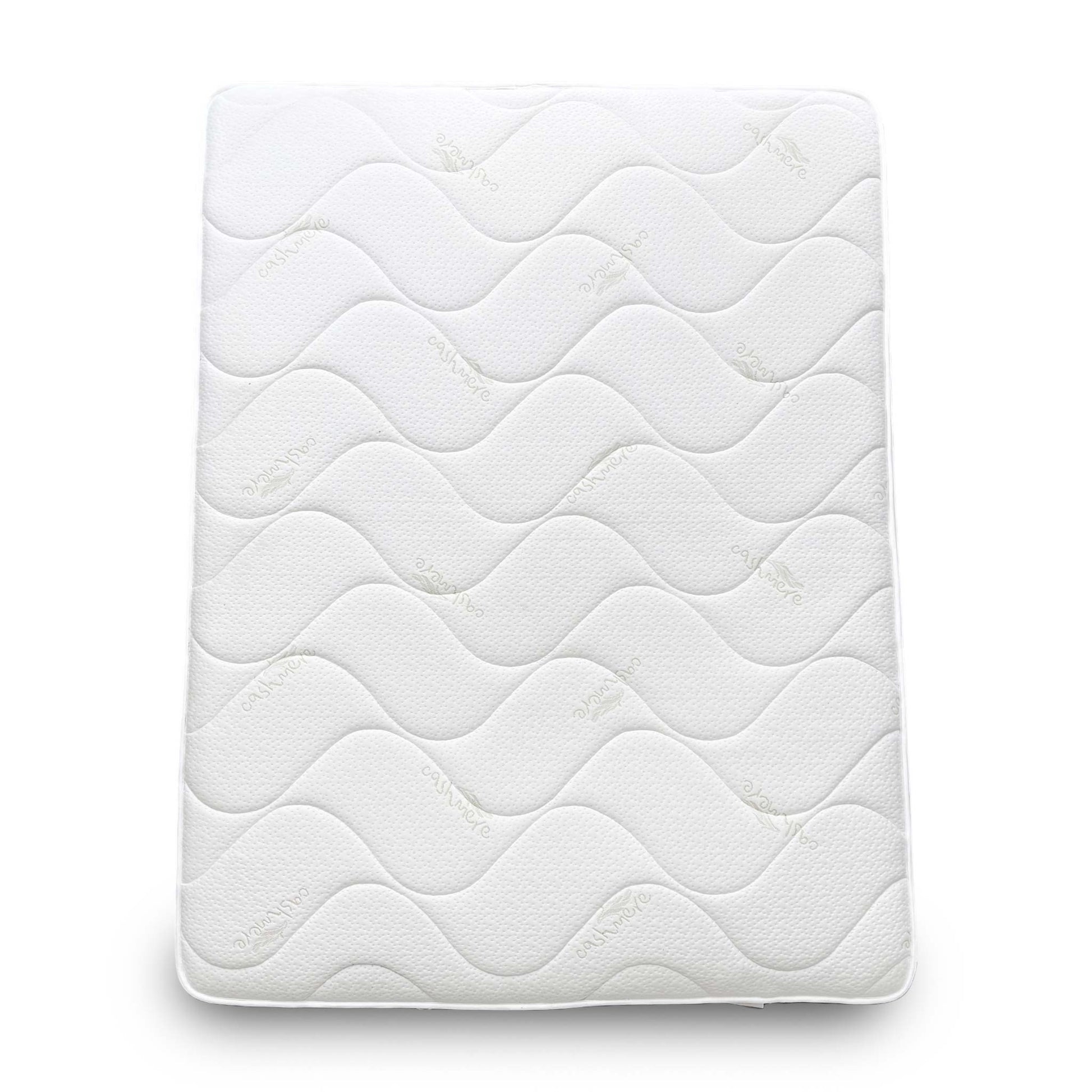 Full view of the Sleep Story 'Deluxe' King Size Mattress, showcasing its deep profile and cashmere blend cover.