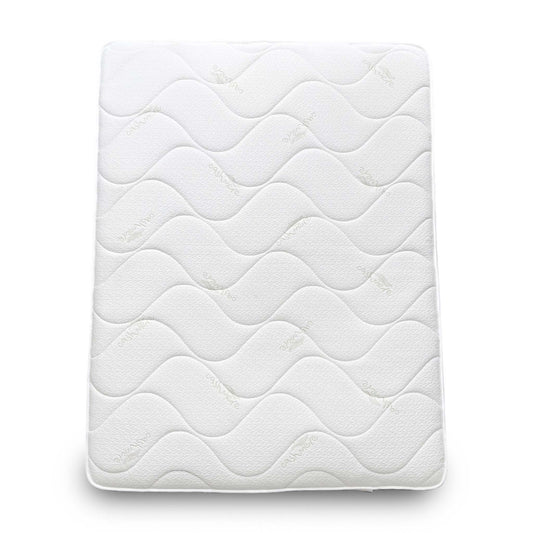 Full view of the Sleep Story 'Deluxe' King Size Mattress, showcasing its deep profile and cashmere blend cover.