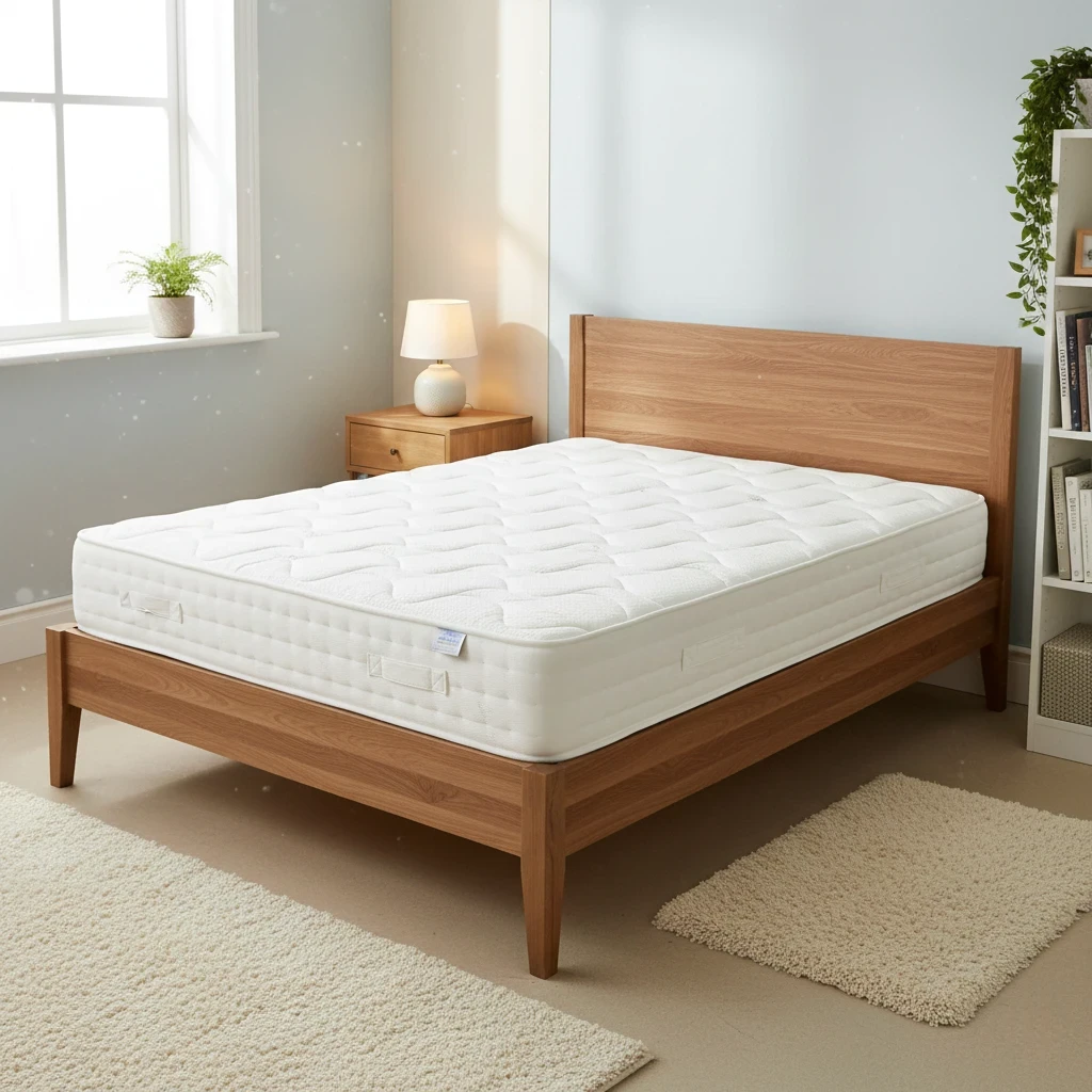 Living Room with Deluxe 1000 Pocket Spring Mattress, highlighting the firmness and side borders.