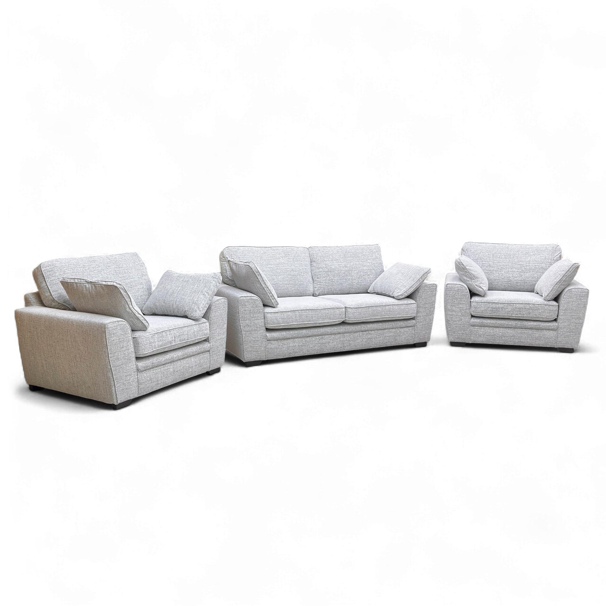 Side profile of the 'Chalfont' Sofa, illustrating the sloped arms and sturdy wooden frame structure.