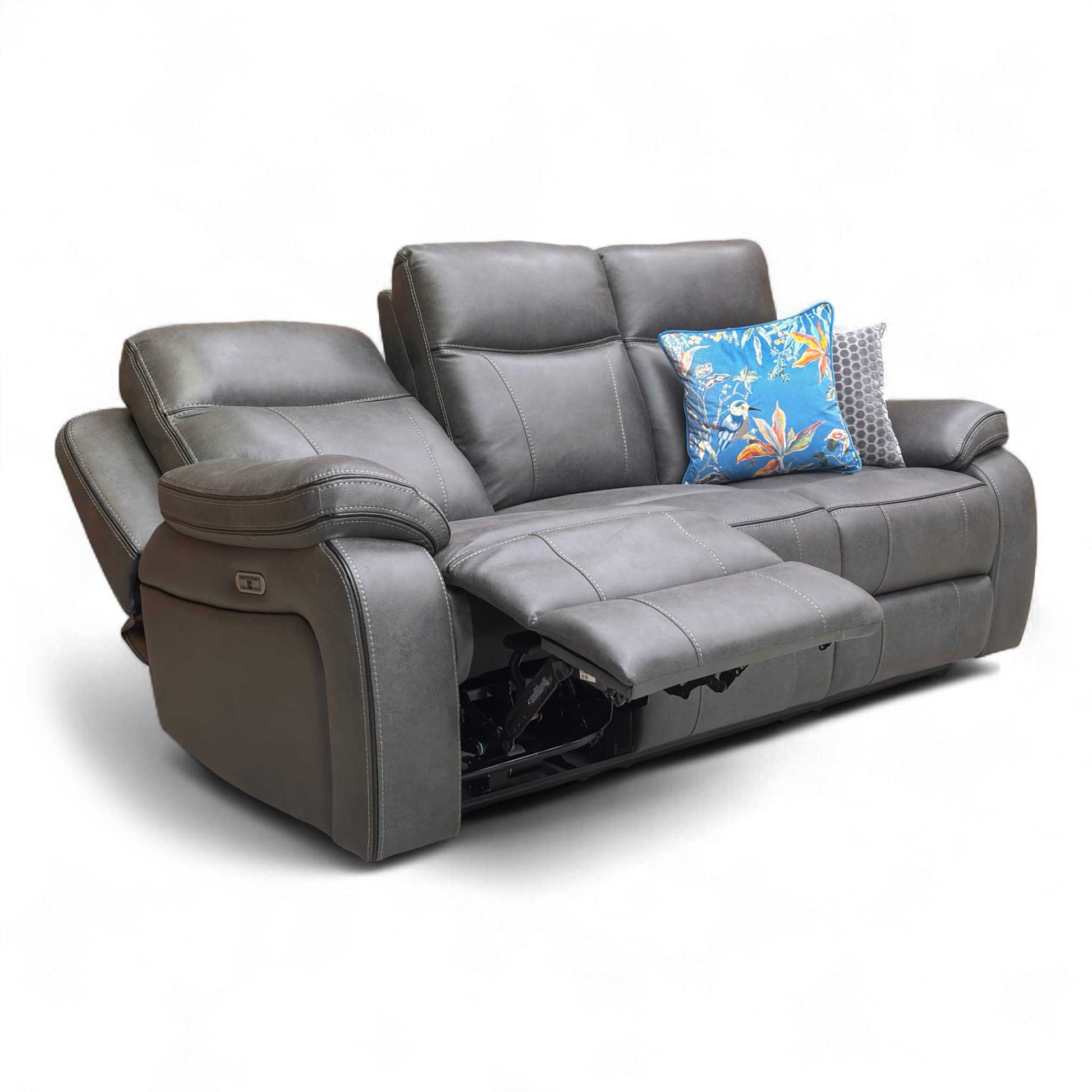 Full view of the sofa in the upright position.