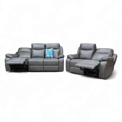 The 3-seater sofa fully reclined.