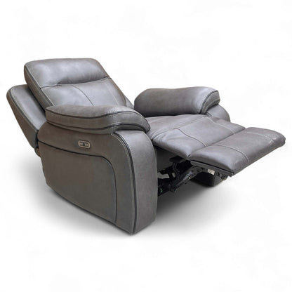 Full view of the chair in the upright position.