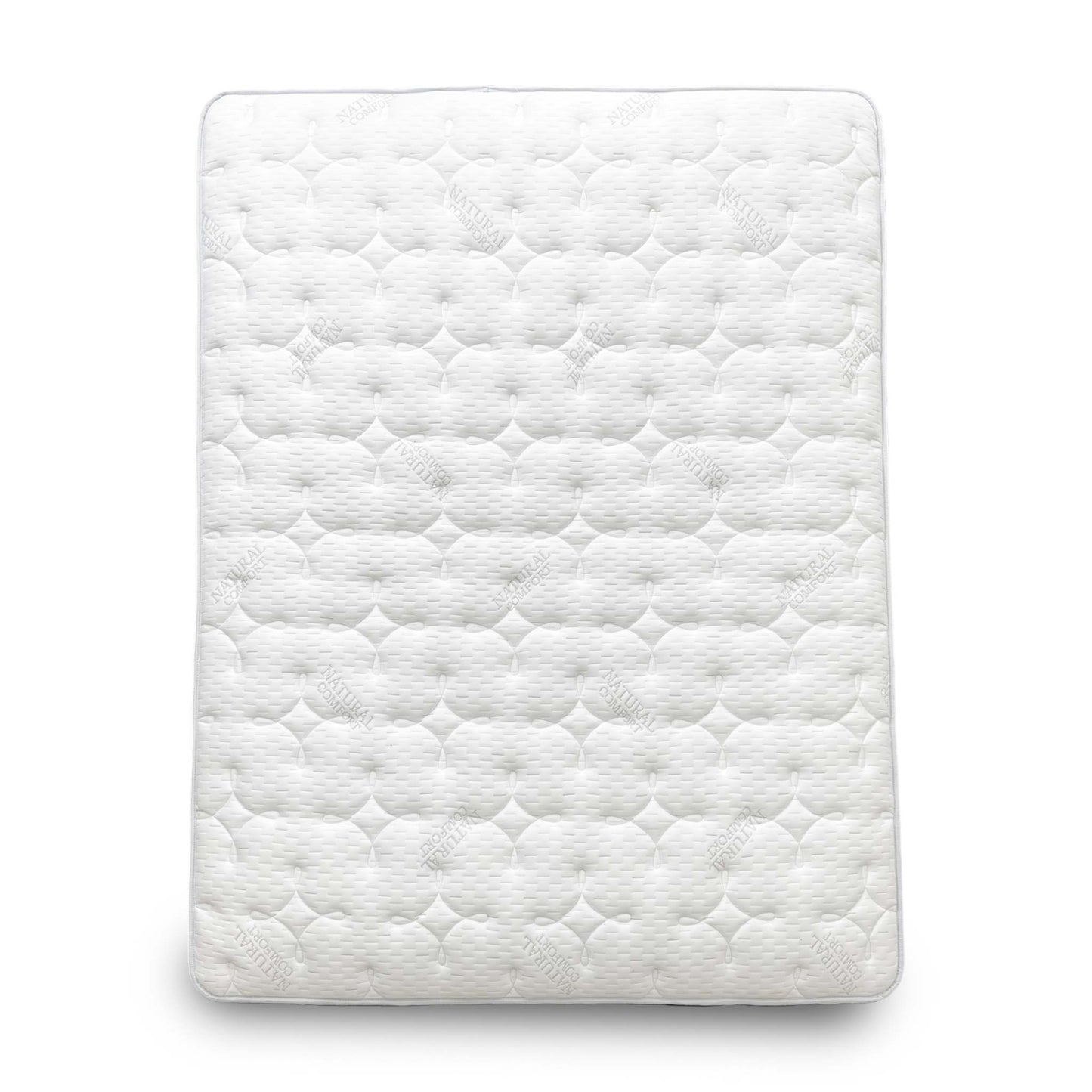Full view of the Raglan 3000 Pocket Spring King Mattress, highlighting its solid white color and hand-tufted surface.