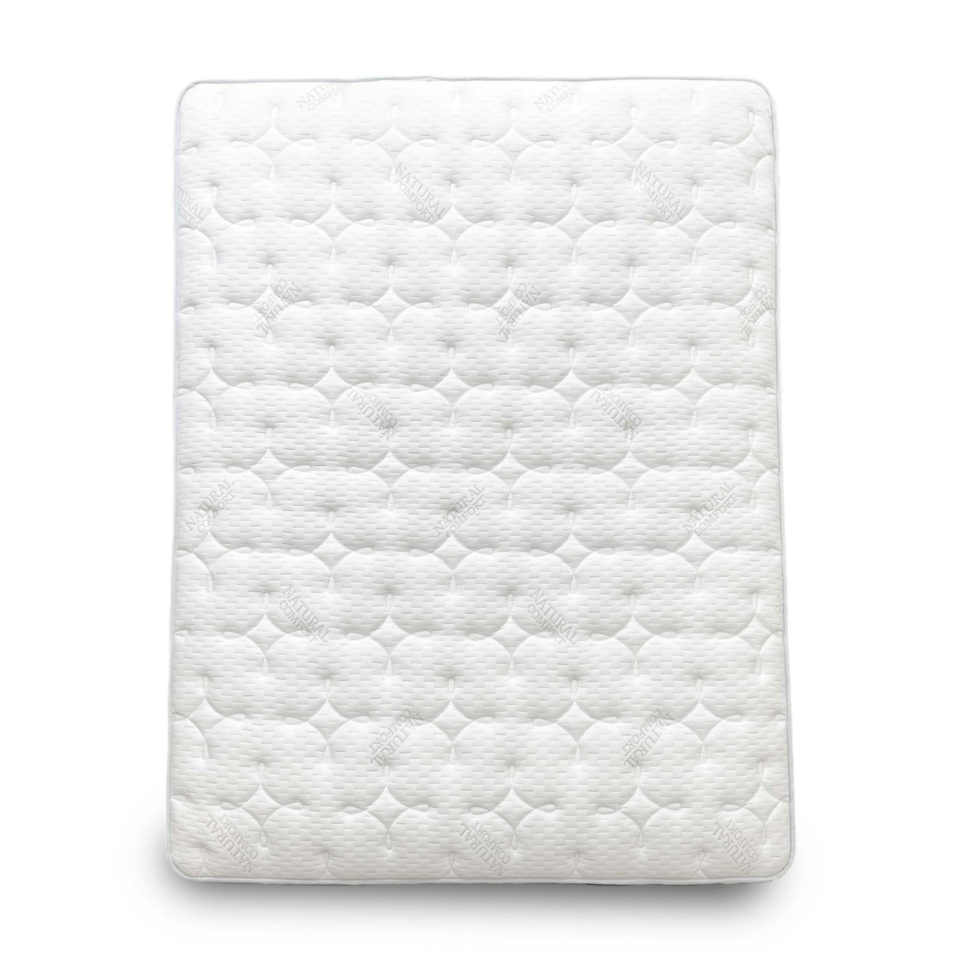 Full view of the Raglan 3000 Pocket Spring King Mattress, highlighting its solid white color and hand-tufted surface.