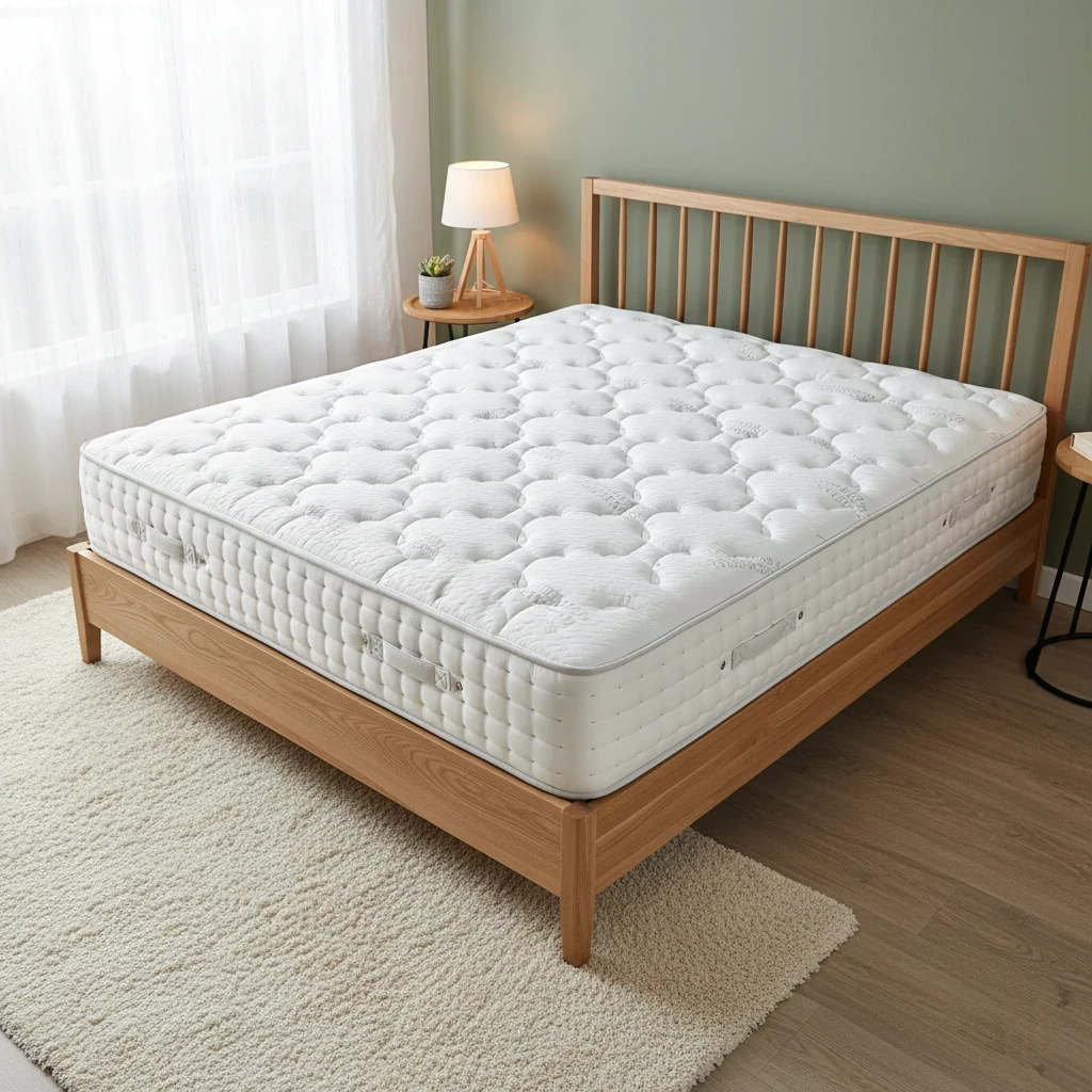 Living Room of the Highgrove Raglan King Mattress, emphasizing its 3000 individual pocket springs for balanced, medium-firm support.