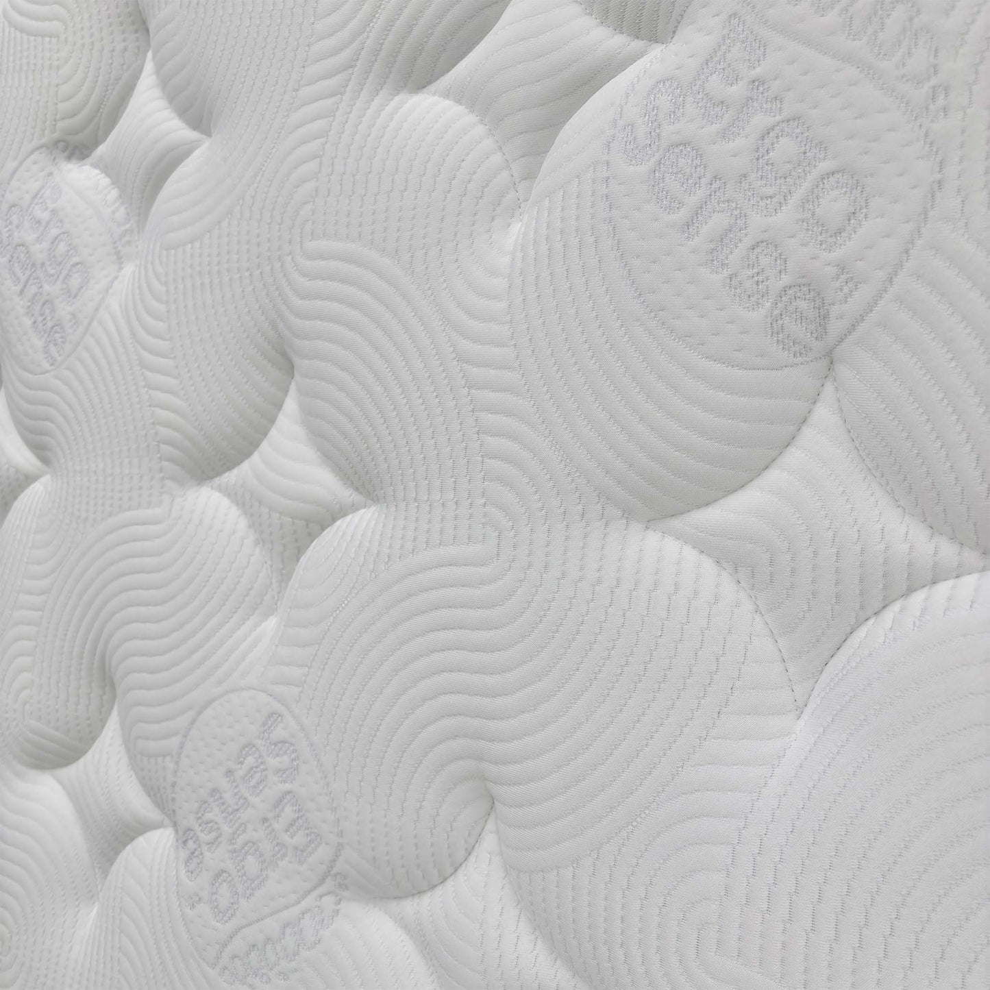 Close-up of the mattress side border and quilted cover, illustrating the quality and 28 cm depth of the Lene Soft Tension Mattress.