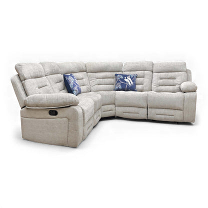 Detailed image showing the clean connections between the modular sections of the Wilbur sofa, including the Armless Unit.