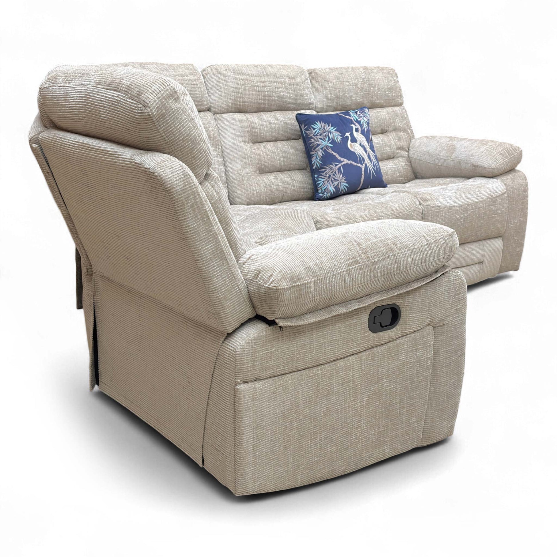 Wilbur Modular Corner Sofa set in a living room, illustrating its large scale and contemporary style.