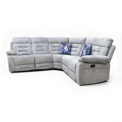 Angle focusing on the corner unit of the Wilbur sofa, showing the seamless L-shape.