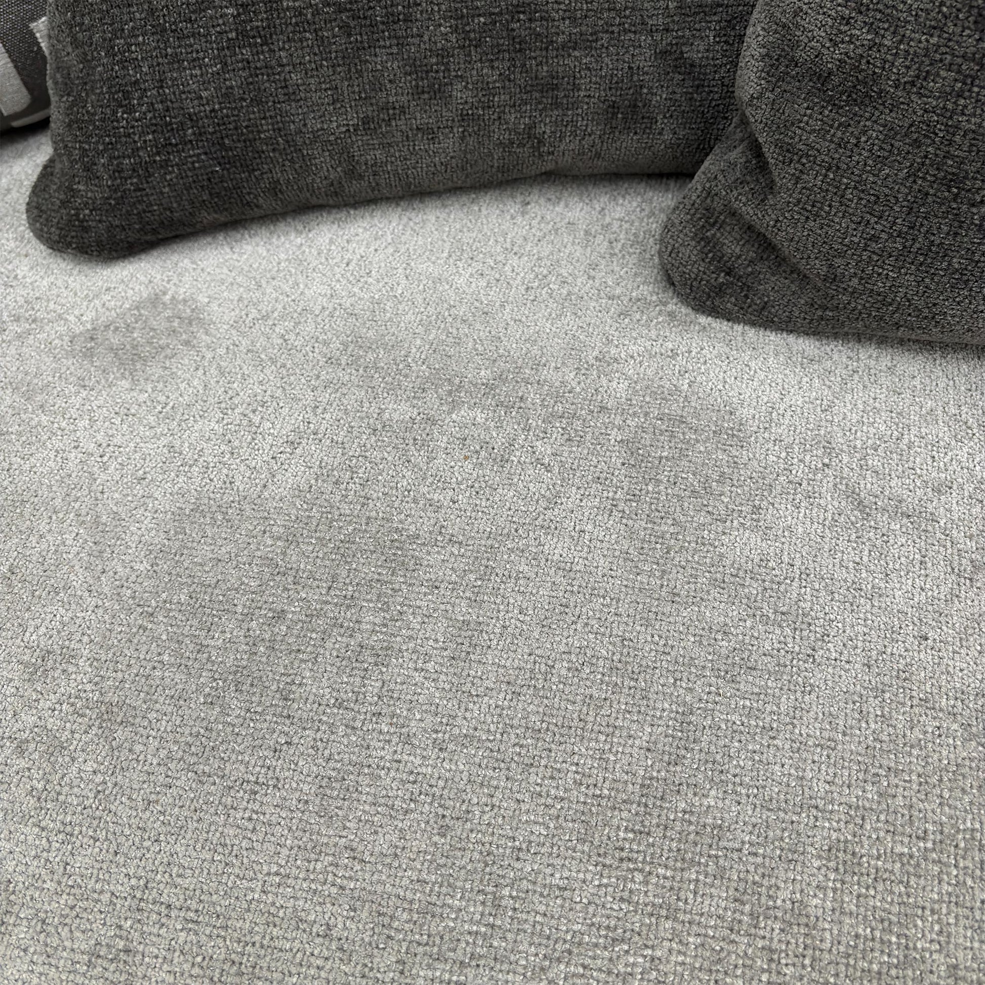 Close-up view of the 3 Seater Sofa's scrolled arm and the distinguishing Gold Trim detail along the base.