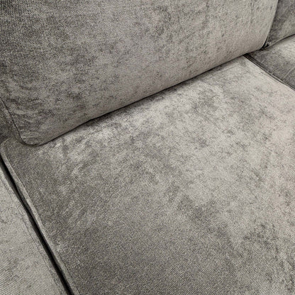 Close-up of the fabric and cushions.