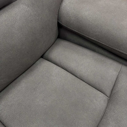 Close-up of the Nappa Grey fabric texture.