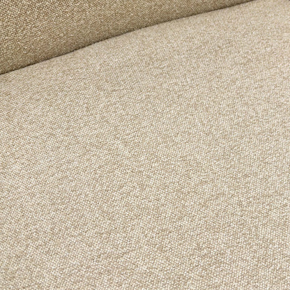 Close-up of the neutral fabric upholstery and cushioned seat.