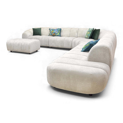 Overhead or aerial view showing the full dimensions and layout of the corner sofa.