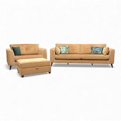 Alternative angle of the Remy Sofa Set showing the loveseat and sofa together.