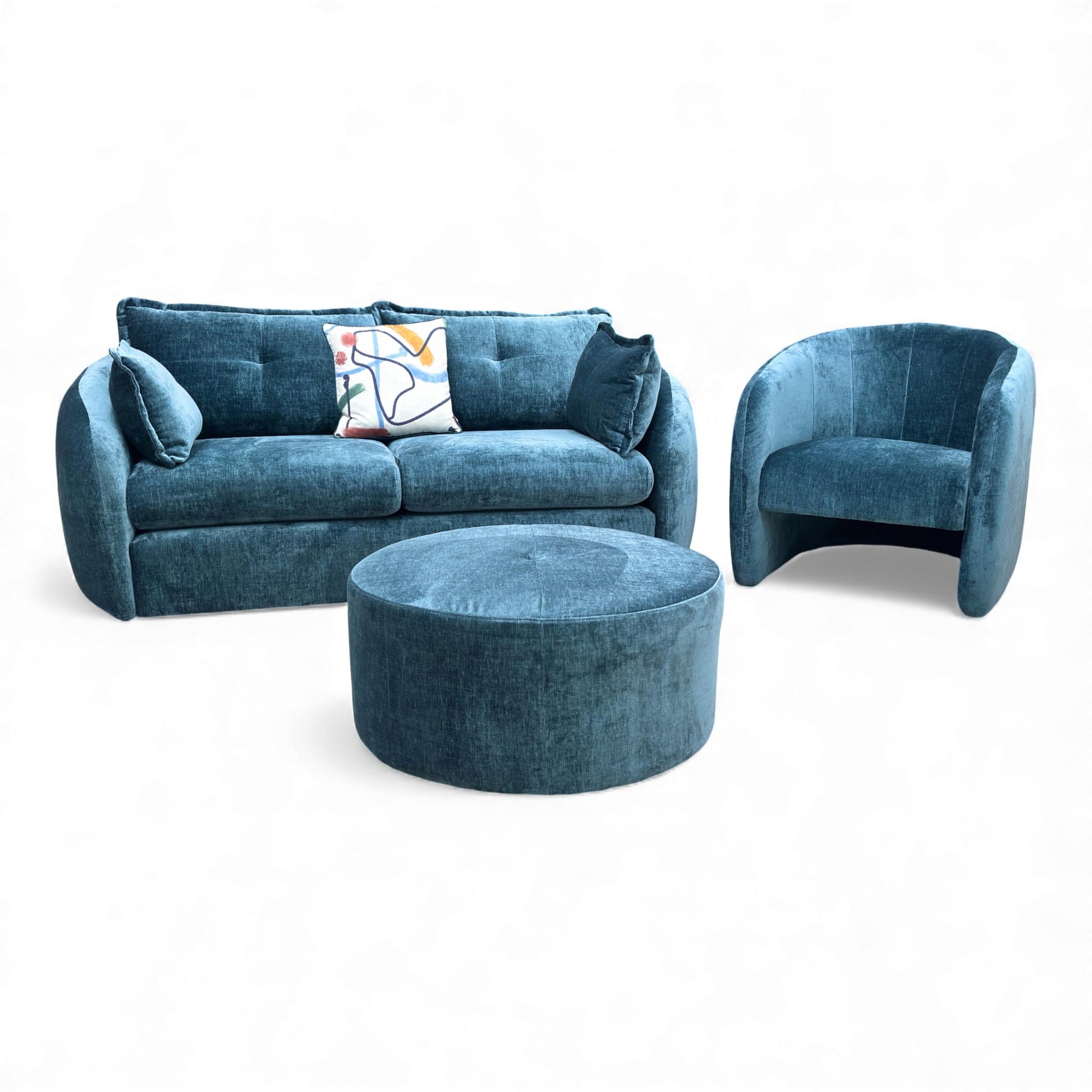 Full front view of the Portobello 3 Seater Sofa.