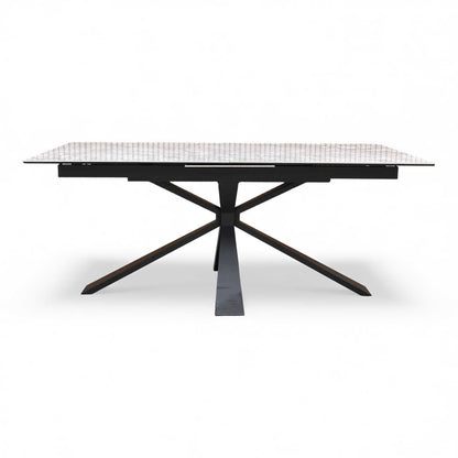 Full front view of the Crete Extending Dining Table in the closed position.