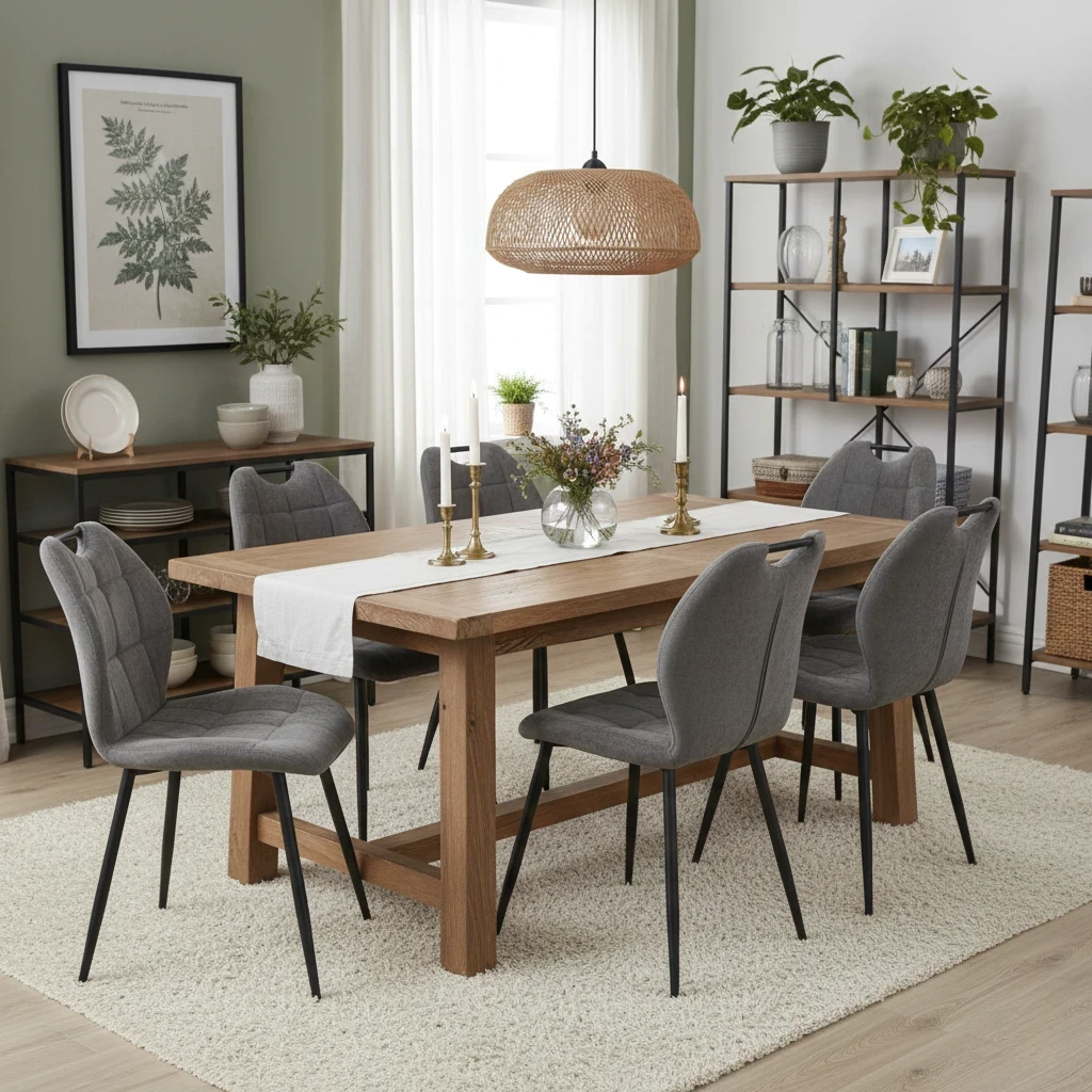 Living Room of the Alva Fixed Dining Chair.