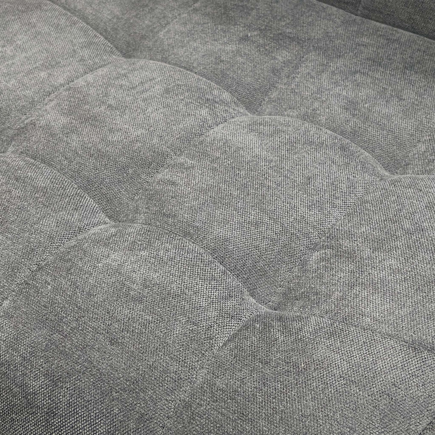 Close-up of the Charcoal Grey Fabric upholstery texture.