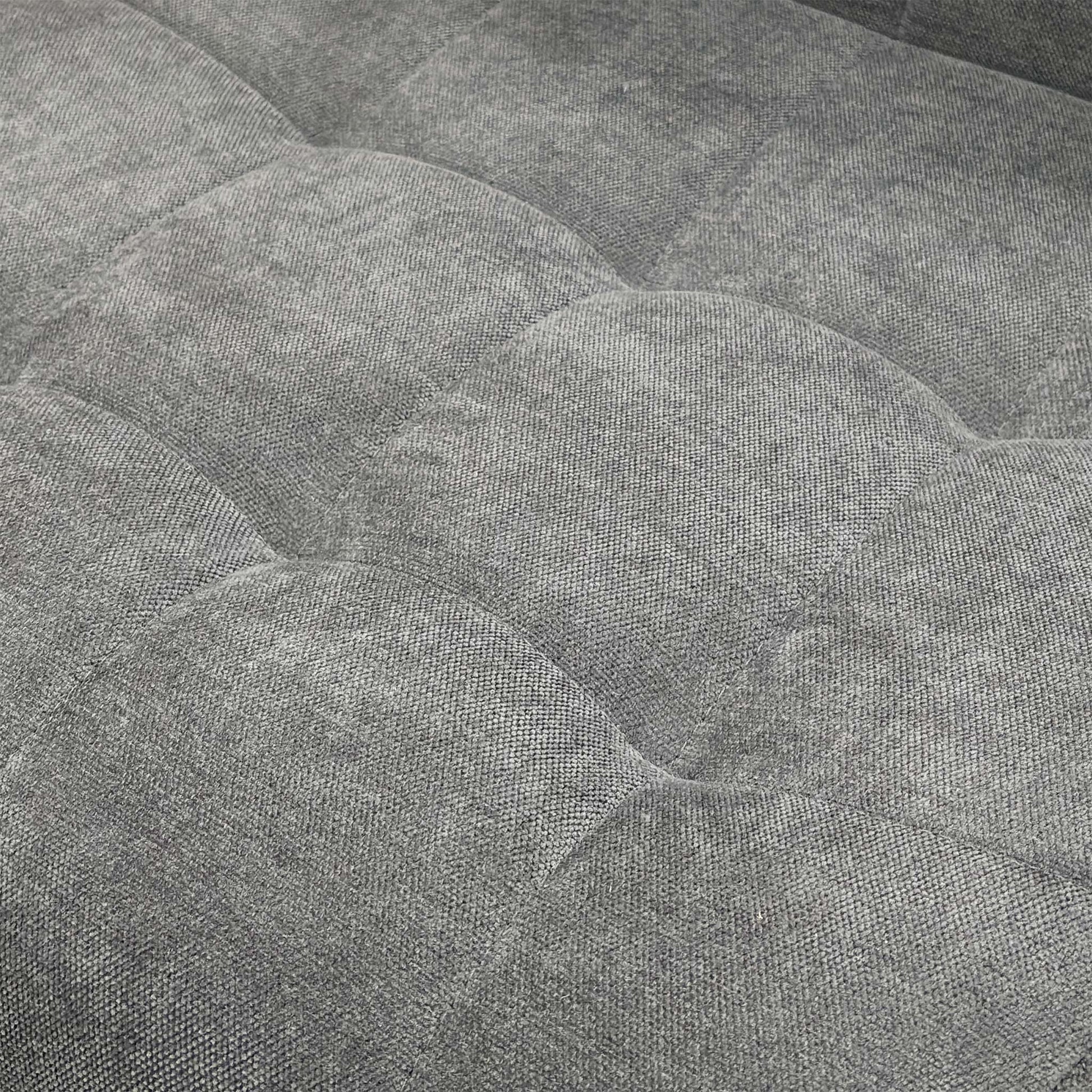 Close-up of the Charcoal Grey Fabric upholstery texture.