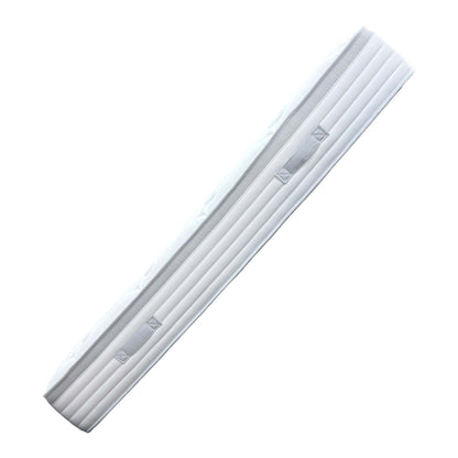 Side of the Medius Mattress with branding, showing the breathable fabric.