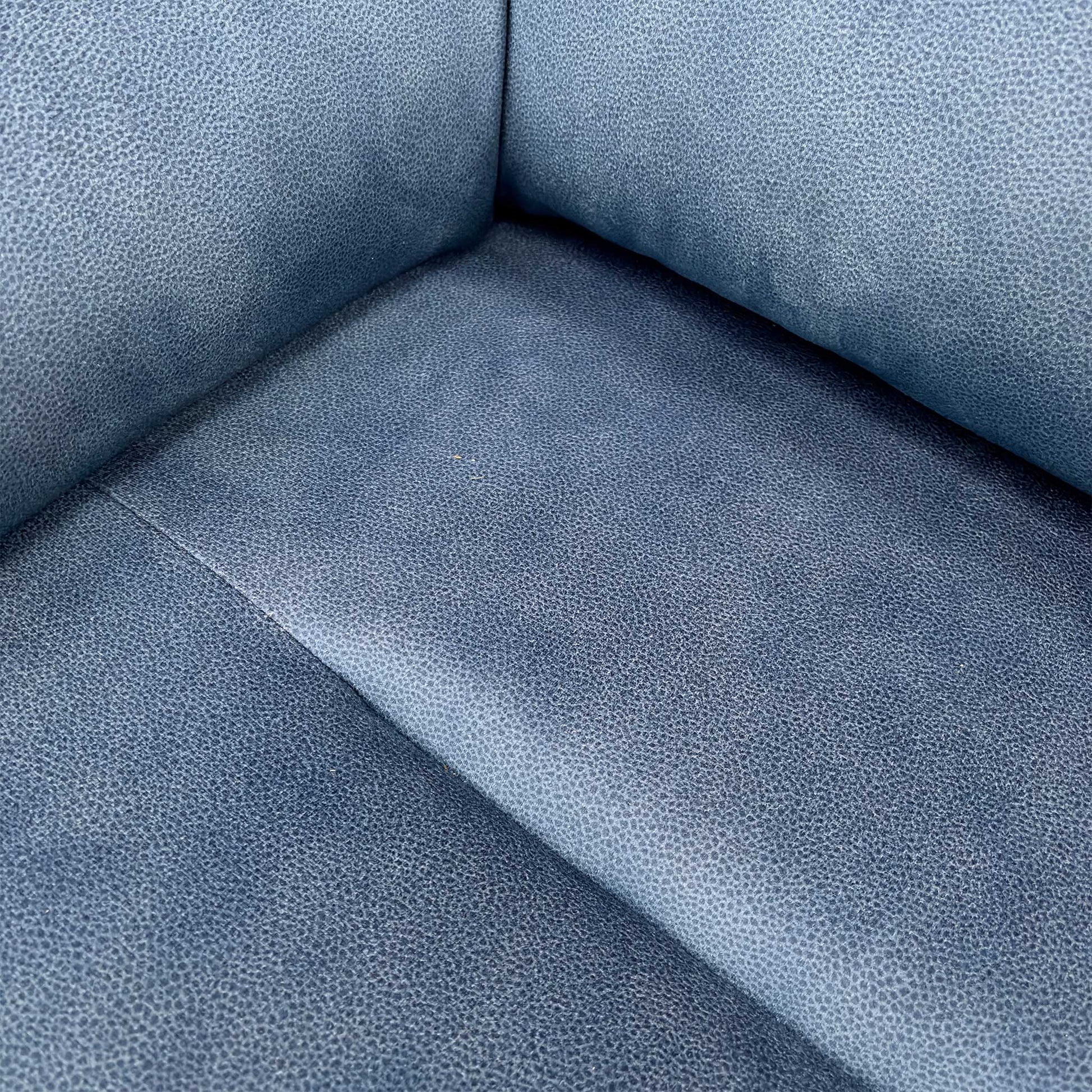 Close-up of the Stingray Indigo Velvet fabric texture.
