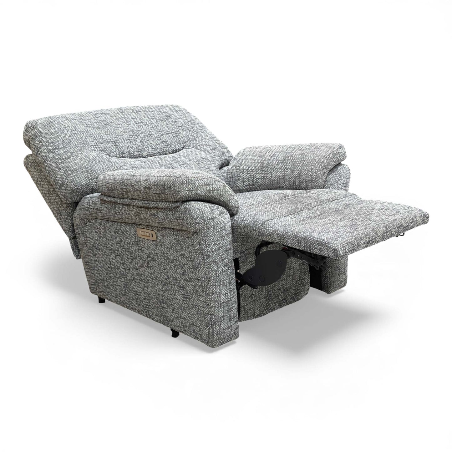 Full view of the recliner in a living room setting.