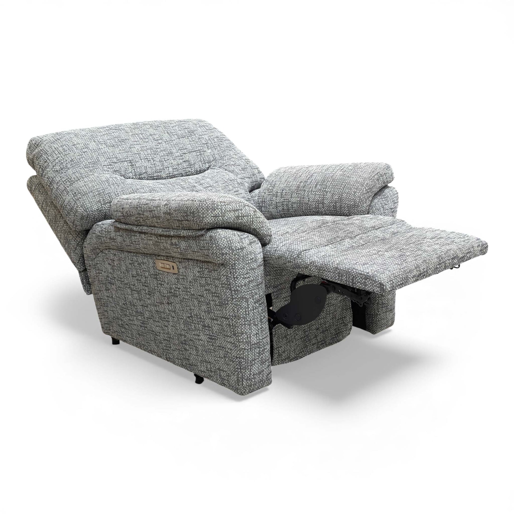 Full view of the recliner in a living room setting.