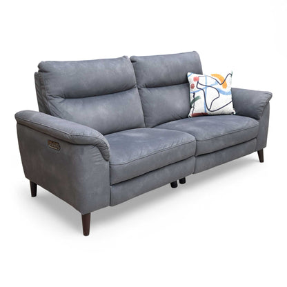 Rear view of the Morgan Dexter Shadow Grey 3-Seater Sofa.