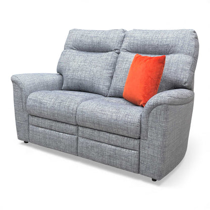 Angled view of the Parker Knoll 2 Seater Sofa, showing the shape of the arms and back.