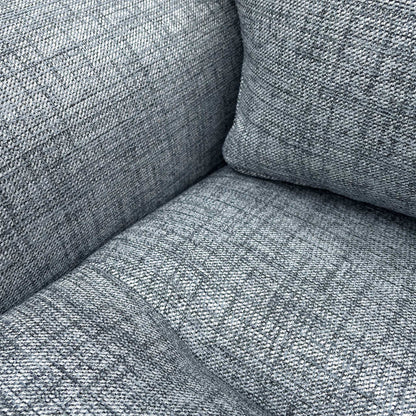 Close-up of the back and sumptuous cushions of the Hudson Woven Fabric Sofa.