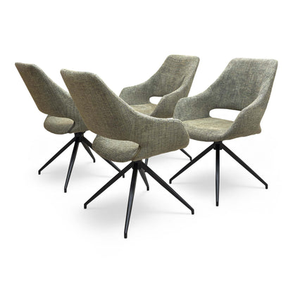 Rear view of the ‘Charlotte’ dining chair, showing the back height of 90 cm.