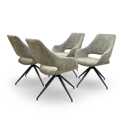 View of the backrest and comfortable seating area of the Charlotte dining chair.