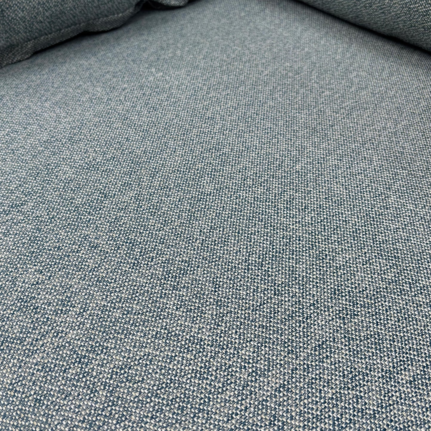 Close-up texture shot of the Orm Duck Egg Tight Weave Fabric upholstery.
