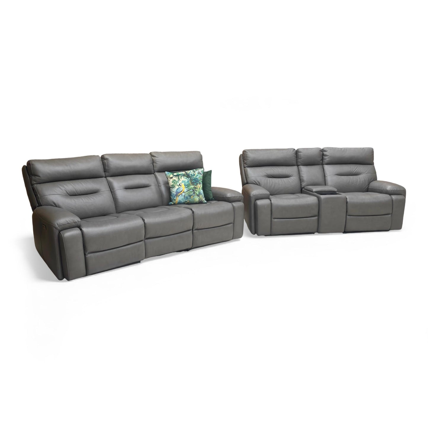 Alternative angle of the Cinemax 3-Seater Power Recliner Sofa.