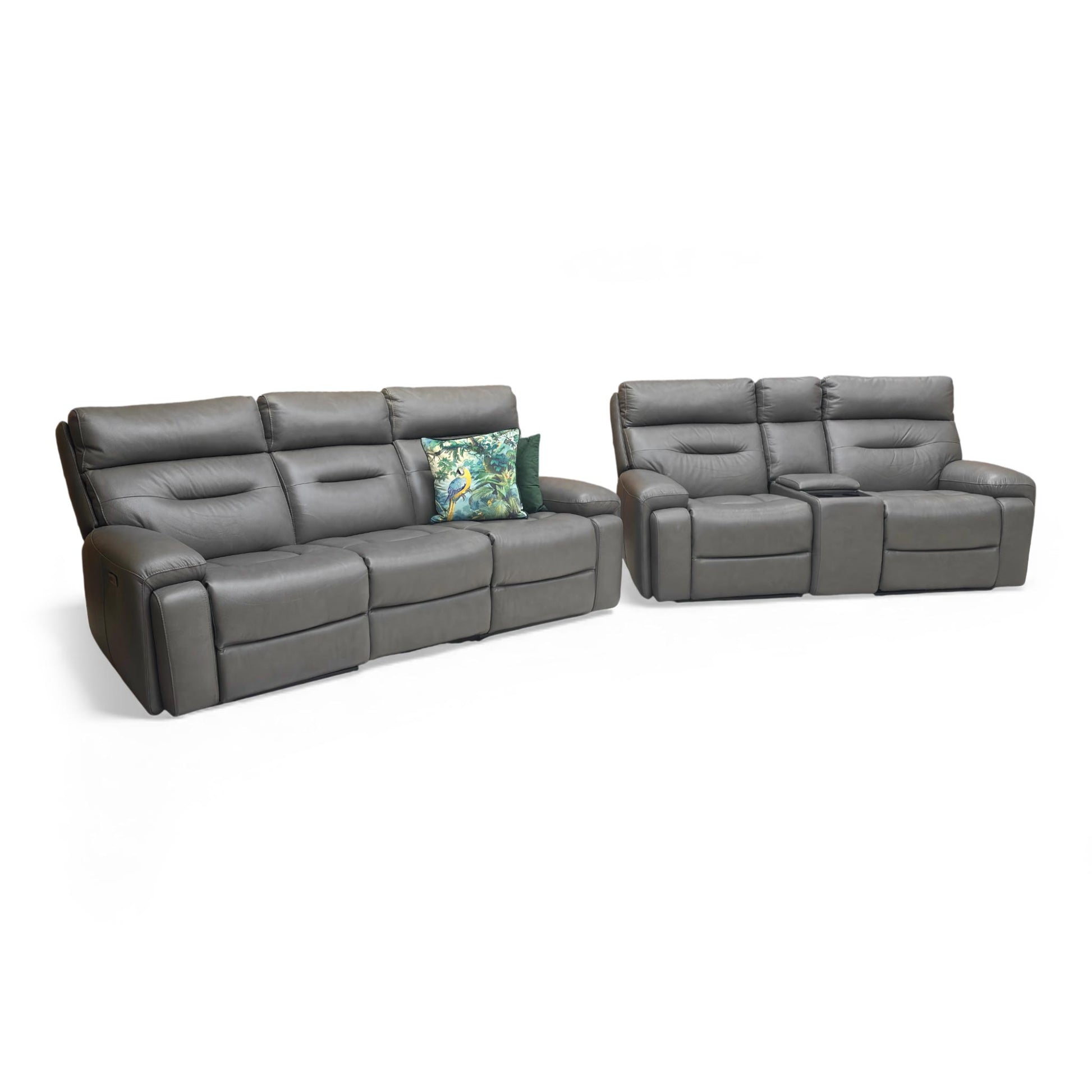 Alternative angle of the Cinemax 3-Seater Power Recliner Sofa.