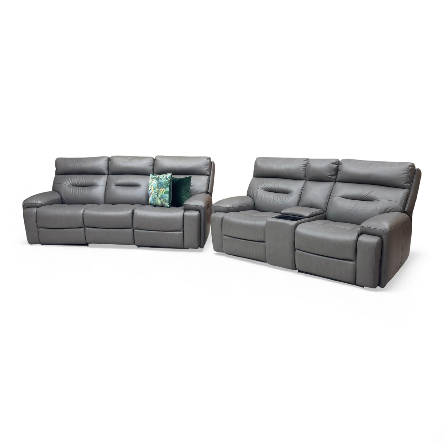 Alternative angle of the Cinemax 2-Seater Media Power Recliner Sofa.